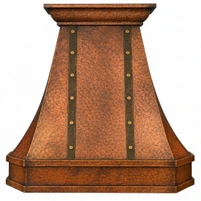 36-Inch Bell Copper Range Hood with Tapered Front Kitchen Images