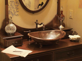 Hammered Copper Bathroom Sink