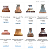 Discounted Copper Kitchen Range Hood with Free Delivery 