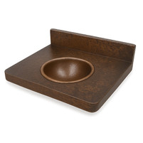 Copper Sink Countertop Vanity – Handcrafted Bathroom Style