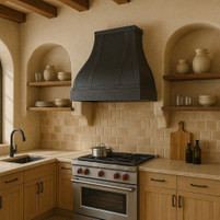 Dark Hammered Zinc Range Hood for Rustic Kitchen Guide