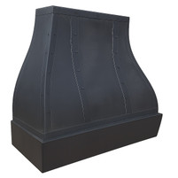 Rustic Kitchen Masterpiece - Dark Hammered Zinc Range Hood