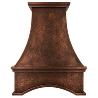 Deep Concave Apron Copper Range Hood Lifestyle Images
