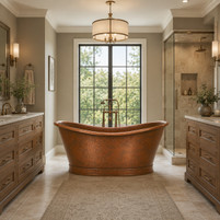 Double Slipper Copper Bathtub for Two Guide