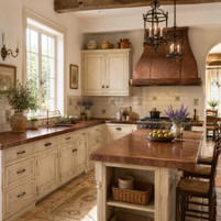 Copper Kitchen Countertop without Backsplash Images