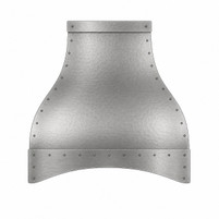 Hammered Zinc Bell Range Hood with Curved Apron Kitchen Images