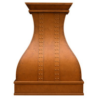 Hand-Hammered Chamfered Copper Vent Hood | Artisan Copper Range Hood