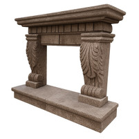 Mexican Volcanic Mantel - Hand-Carved Cantera Stone Fireplace