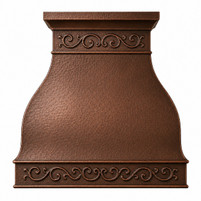Handmade Hammered Copper Hood Scroll Bands Images