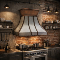 Riveted Iron Range Hood Lifestyle Images