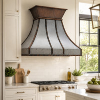 Iron Range Hood with Riveted Straps Guide