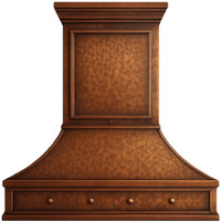 Lightly Hammered Copper Range Hood – Transitional Rustic Flair