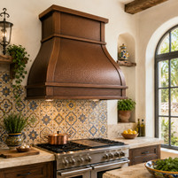 Tuscan Copper Hood with Wide Trim Bands Images