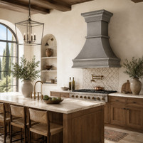 Brushed Zinc Bell Hood with Italian Crown Molding Guide