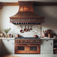 Hammered and Smooth Metal Range Hoods