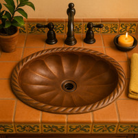 Hammered Copper Bathroom Sink