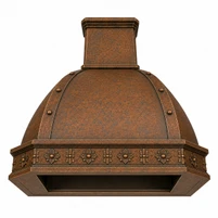 Mission Copper Range Hood with Rosette Frieze Kitchen Images