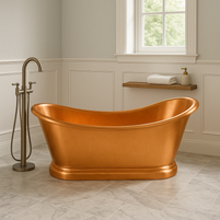 Polished Hammered Freestanding Copper Bathtub Guide