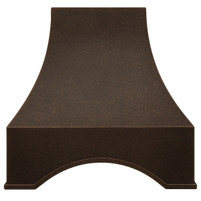 Random Hammered Copper Range Hood – Deep Coffee Patina & Free Shipping