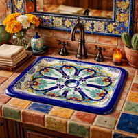 Handmade Talavera sinks for Restaurants 