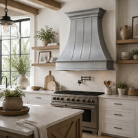 Natural Zinc Range Hood with Crown Molding Guide