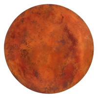 Hand-Hammered Round Copper Tabletop – Artisanal Warmth & Timeless Elegance