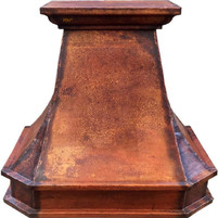 Textured Hammered Copper Range Hood – Sculptural Bell & Rustic Craftsmanship