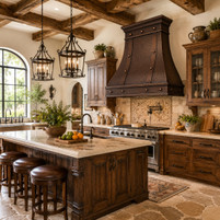 Coffee Copper Range Hood Decorative Straps Guide