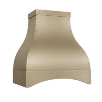 Transitional-Industrial Zinc Range Hood Handcrafted in Mexico