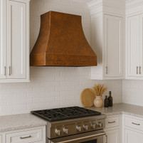 Old-World Copper Vent Hood | Artisan Hand-Forged Copper Range Hood