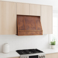 Under-Cabinet Copper Range Hood Cover – Artisan Elegance