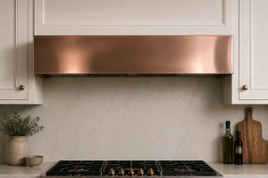 Smooth Hand-Polished Copper Undercabinet Box Hood Kitchen Images