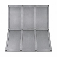 Zinc Range Hood with Riveted Three-Bay Panel Kitchen Lifestyle Images