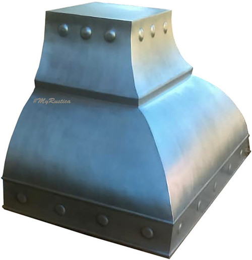 Side view showcasing the molded upper section and smooth zinc surface.