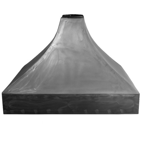 Handmade iron range hood front view