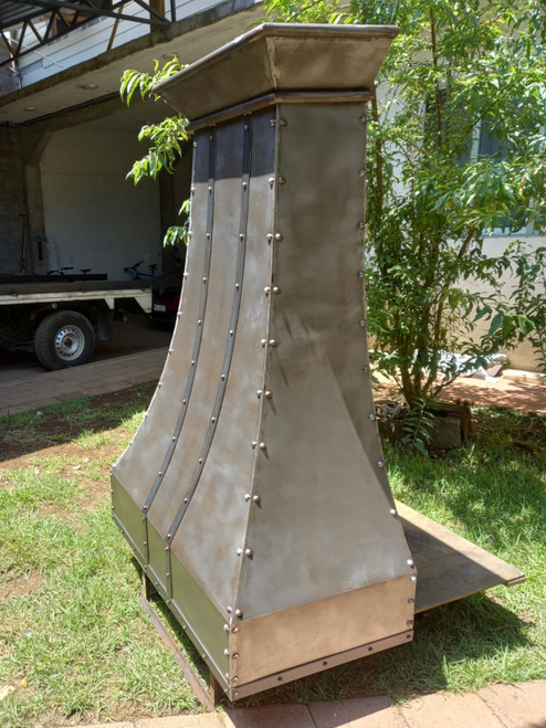 Discounted iron kitchen range hood side view