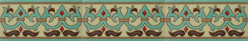 old world relief pastel green border tiles