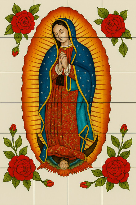 Our lady of Guadalupe talavera mural