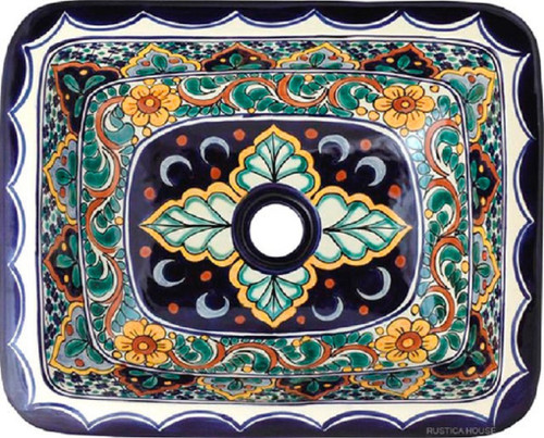 rectangular talavera sink handmade