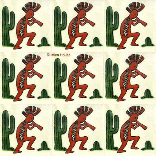 Mexican tiles artisan crafted