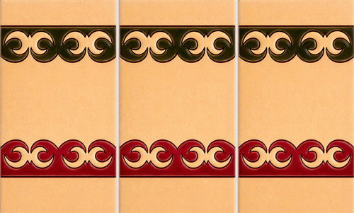 Mexican scroll relief talavera tile decorative border handcrafted relief tile set