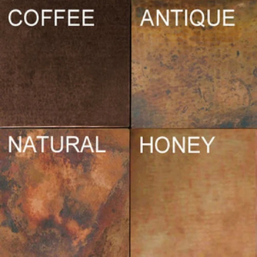 round artisan made copper bath sink patina options