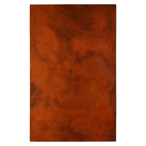 Recantuglar hammered counter copper tabletop view from above