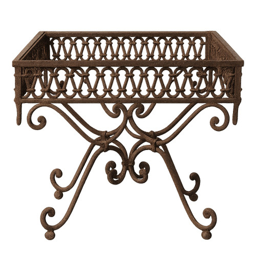 Spanish Colonial style wrought iron table base for a square table-top