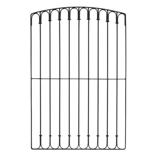 Spanish Revival iron window guard for arched windows