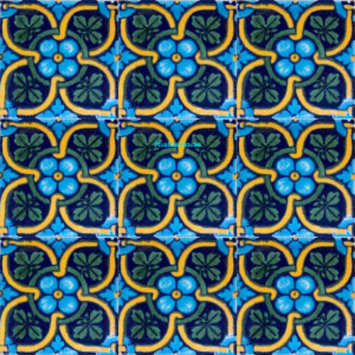 Arabic Mexican tiles blue green