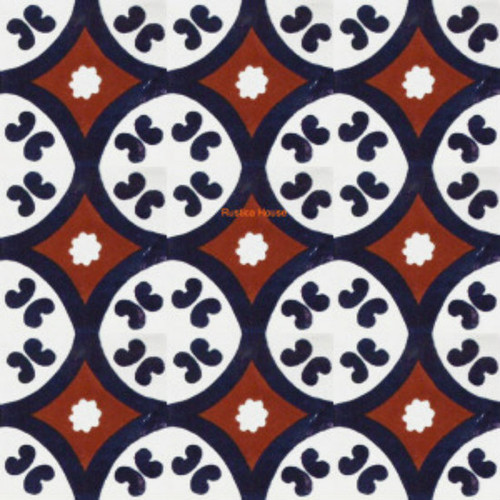 Mexican tiles cobalt terracotta