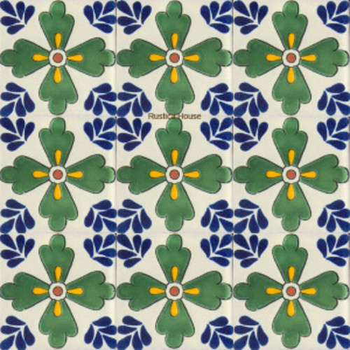 rustic Mexican tiles green