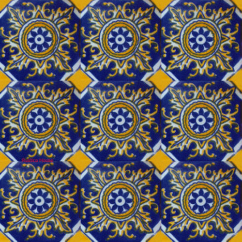 old European Mexican tiles yellow