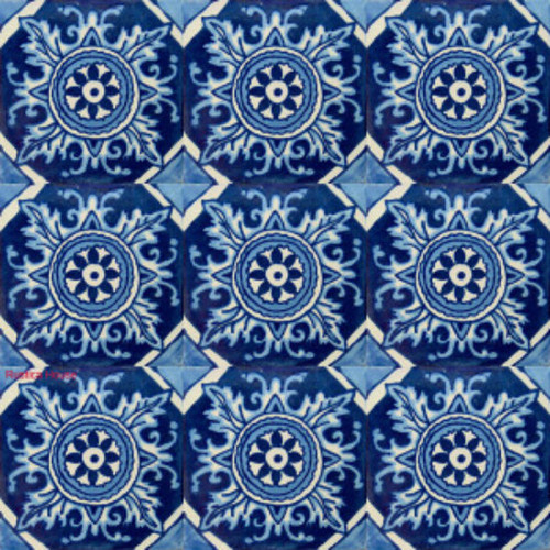 old world Mexican tiles white